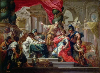 Alexandre le Grand dans le temple de Jérusalem, c.1750